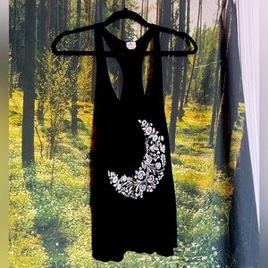 Floral Crescent Moon Tank Top